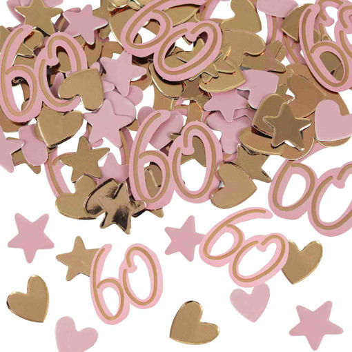 Picture of 60TH BIRTHDAY ROSE GOLD CONFETTI